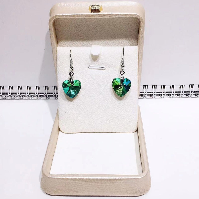Wholesale Crystal Fashion Women's Ocean Star Heart Pendant Earrings